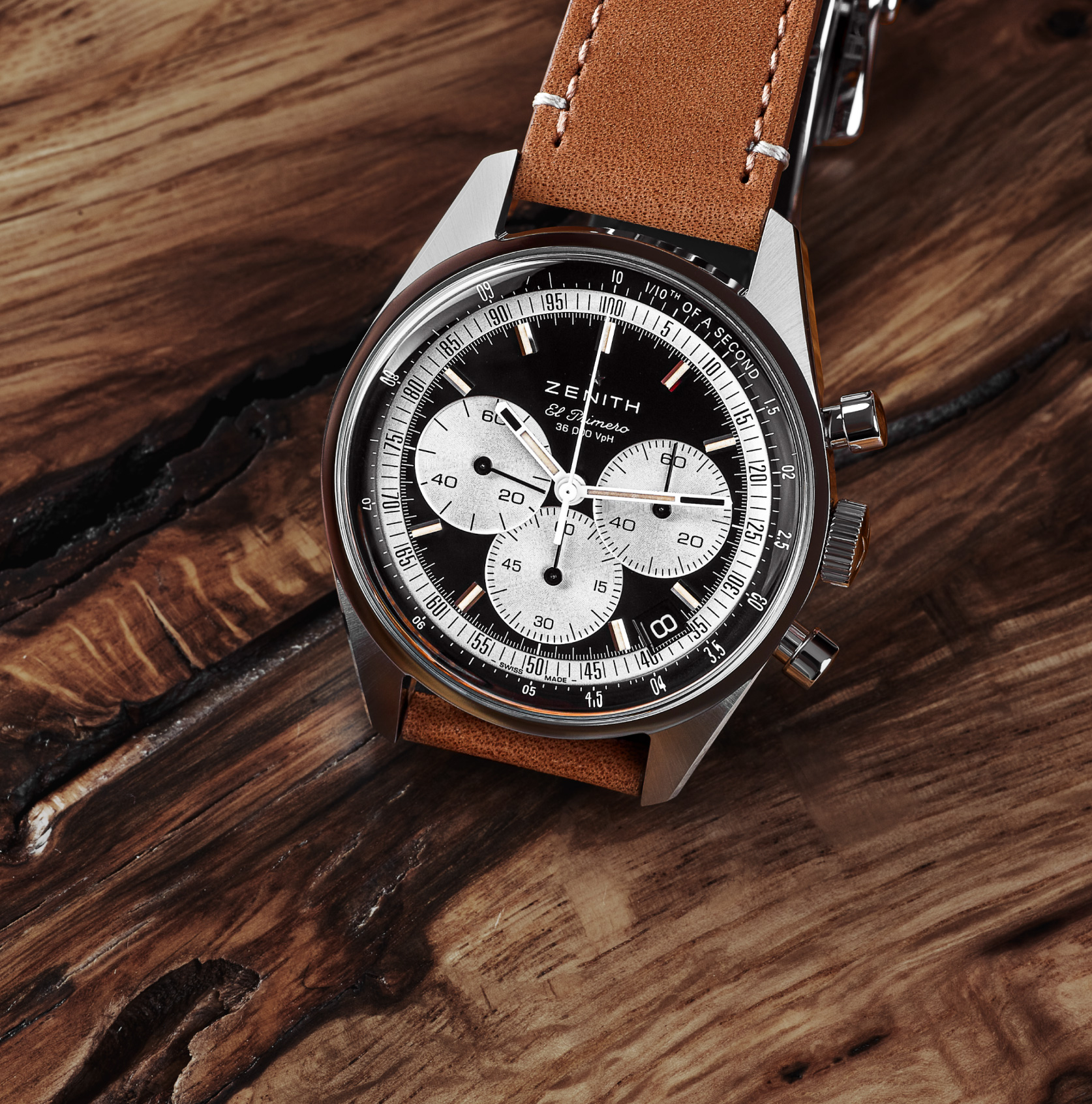 ZENITH watch on a wooden surface