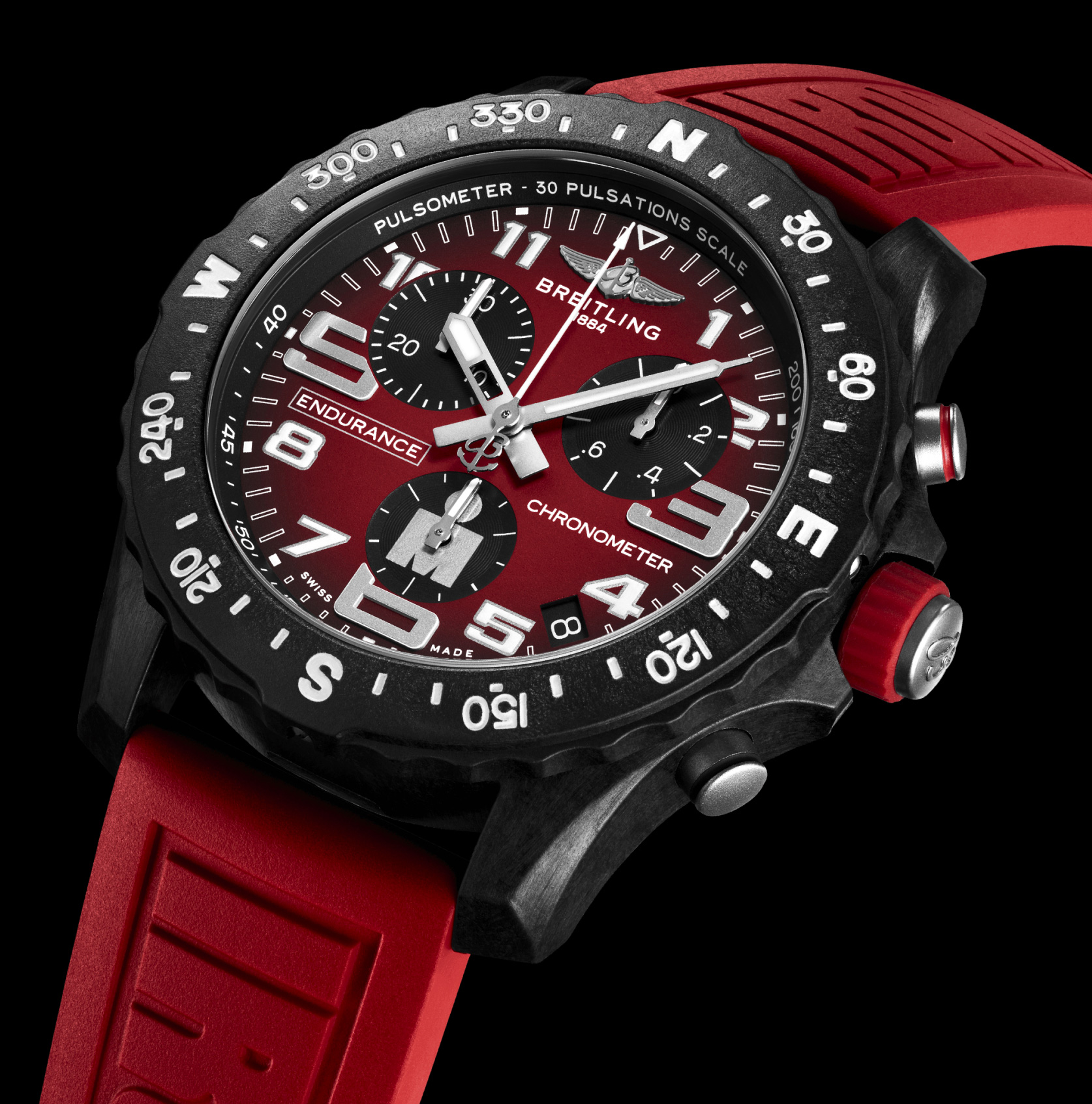 Red wristwatch, photo shoot of Watch approach products.